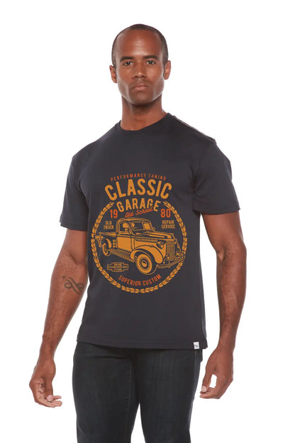Classic Garage Men's Bamboo Viscose/Organic Cotton Short Sleeve Graphic T-Shirt Spun Bamboo