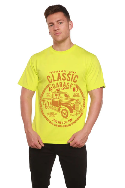 Classic Garage Men's Bamboo Viscose/Organic Cotton Short Sleeve Graphic T-Shirt Spun Bamboo