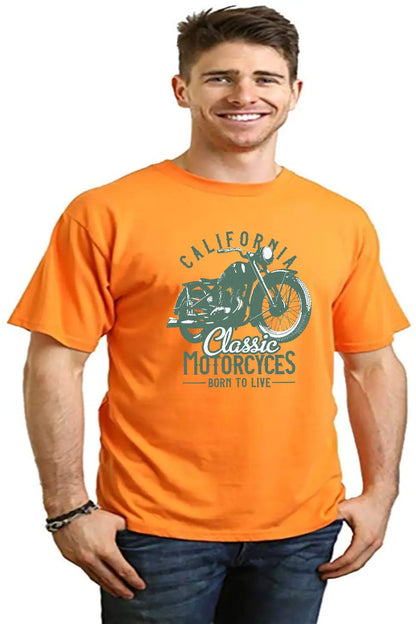 Classic Motorcycles Men's Bamboo Viscose/Organic Cotton Short Sleeve Graphic T-Shirt Spun Bamboo
