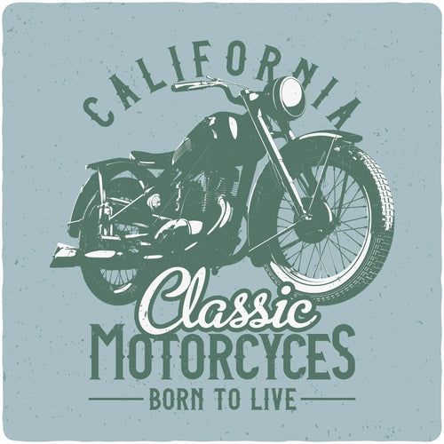 Classic Motorcycles Men's Bamboo Viscose/Organic Cotton Short Sleeve Graphic T-Shirt Spun Bamboo