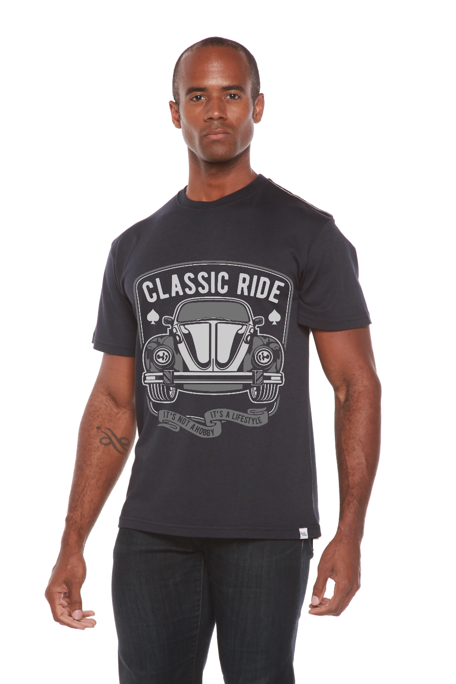 Classic Ride Men's Bamboo Viscose/Organic Cotton Short Sleeve Graphic T-Shirt Spun Bamboo
