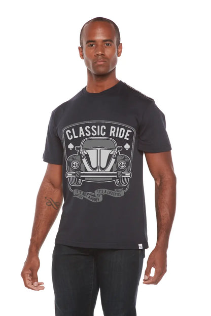 Classic Ride Men's Bamboo Viscose/Organic Cotton Short Sleeve Graphic T-Shirt Spun Bamboo