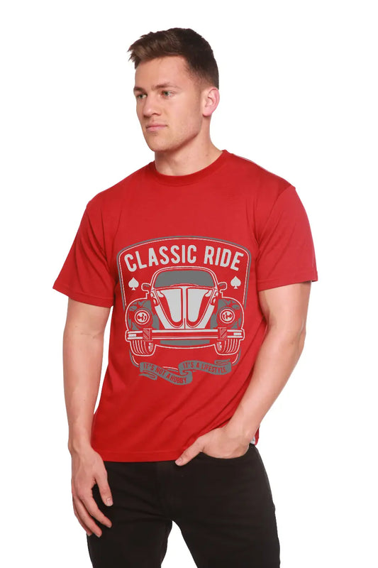 Classic Ride Men's Bamboo Viscose/Organic Cotton Short Sleeve Graphic T-Shirt Spun Bamboo