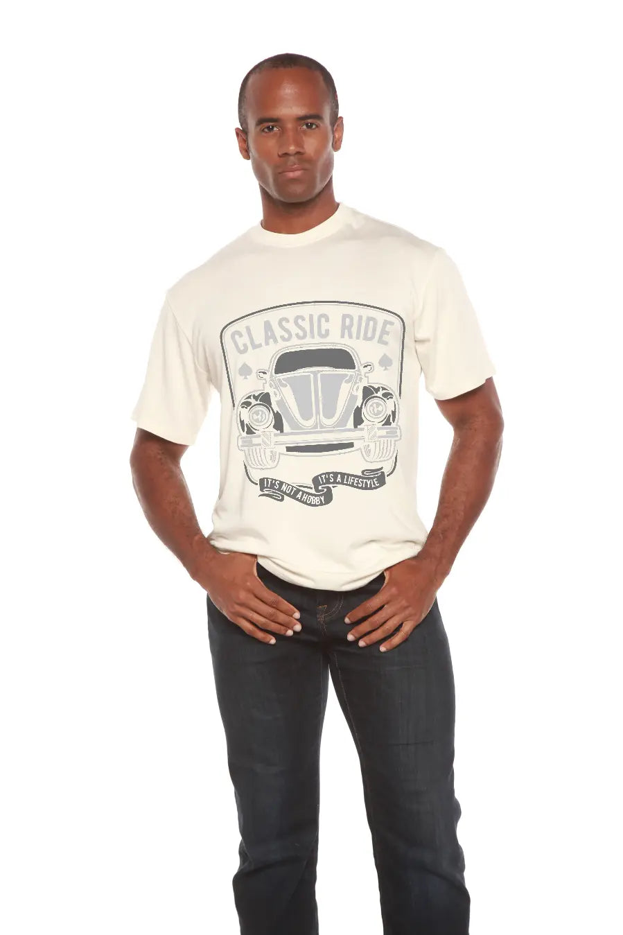 Classic Ride Men's Bamboo Viscose/Organic Cotton Short Sleeve Graphic T-Shirt Spun Bamboo