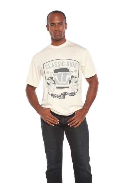 Classic Ride Men's Bamboo Viscose/Organic Cotton Short Sleeve Graphic T-Shirt Spun Bamboo