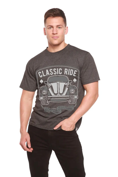 Classic Ride Men's Bamboo Viscose/Organic Cotton Short Sleeve Graphic T-Shirt Spun Bamboo