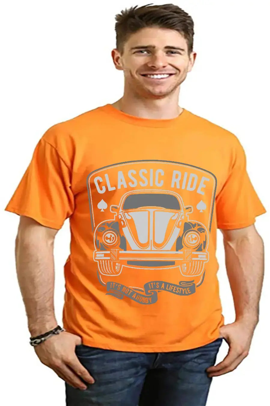 Classic Ride Men's Bamboo Viscose/Organic Cotton Short Sleeve Graphic T-Shirt Spun Bamboo