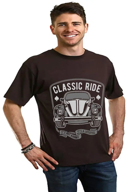 Classic Ride Men's Bamboo Viscose/Organic Cotton Short Sleeve Graphic T-Shirt Spun Bamboo
