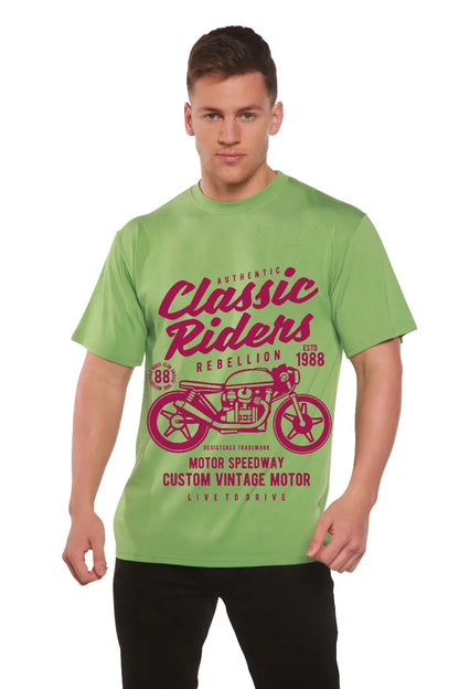 Classic Riders Men's Bamboo Viscose/Organic Cotton Short Sleeve Graphic T-Shirt Spun Bamboo