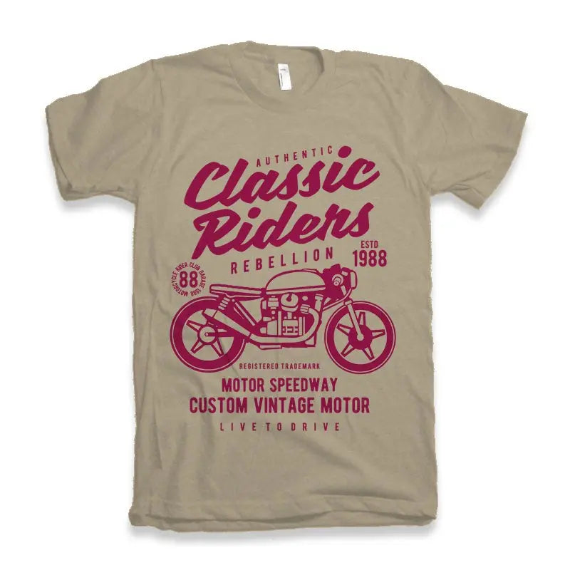 Classic Riders Men's Bamboo Viscose/Organic Cotton Short Sleeve Graphic T-Shirt Spun Bamboo