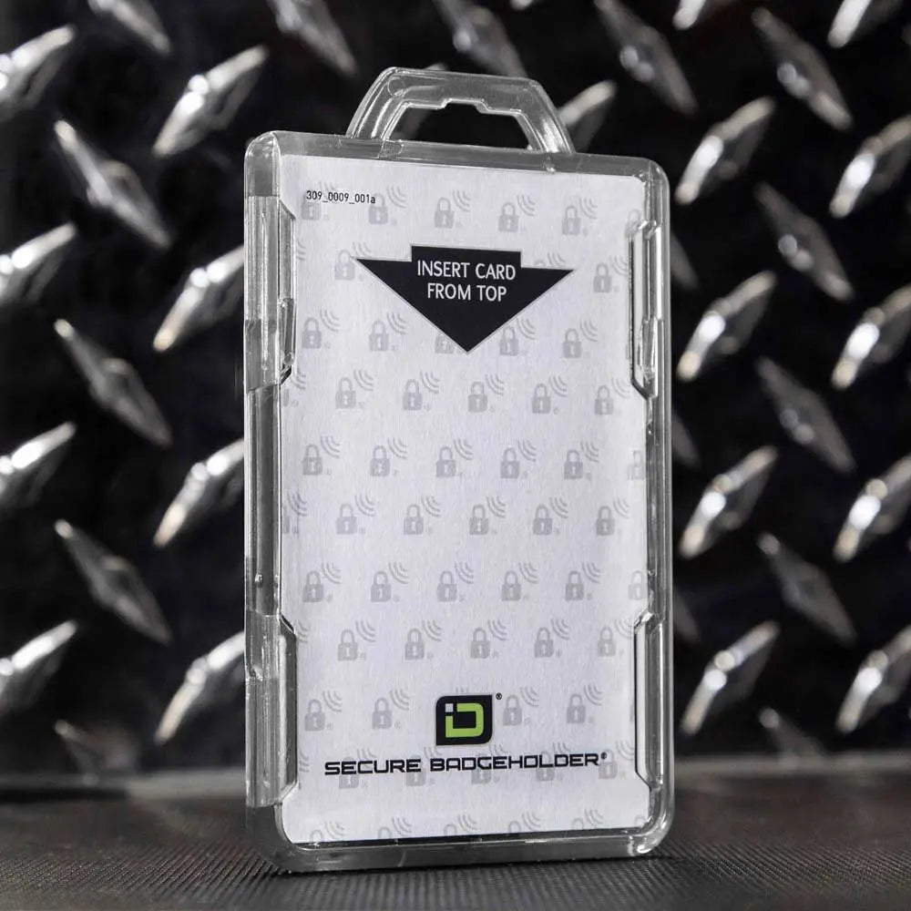 Secure Badge Holder Lite ™ Vertical 1 ID Card Holder ID Stronghold