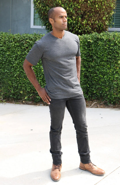 Clearance Men's Bamboo Viscose V-Neck T-Shirt Spun Bamboo