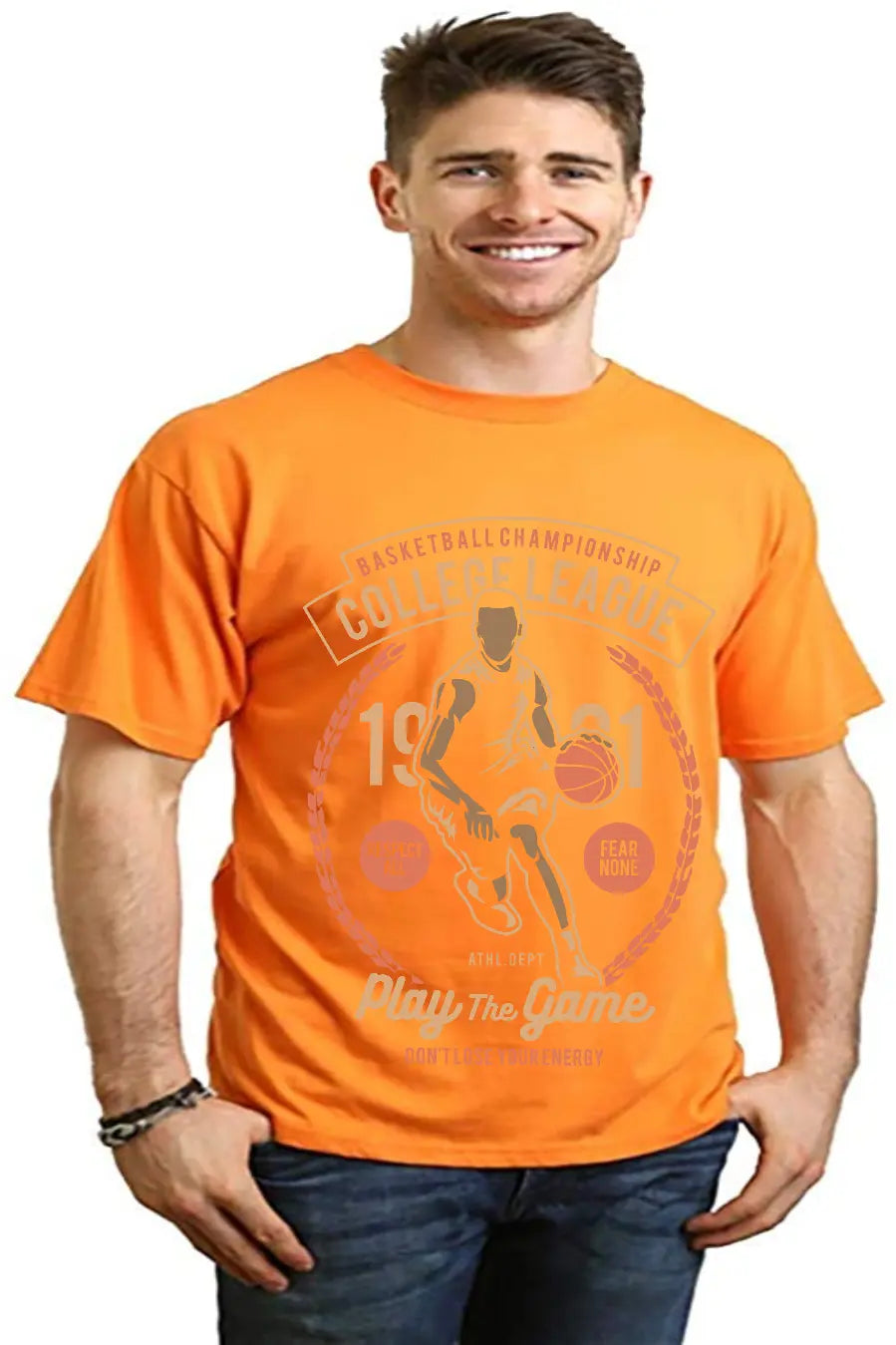College League Men's Bamboo Viscose/Organic Cotton Short Sleeve Graphic T-Shirt Spun Bamboo