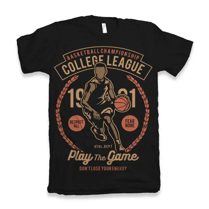 College League Men's Bamboo Viscose/Organic Cotton Short Sleeve Graphic T-Shirt Spun Bamboo