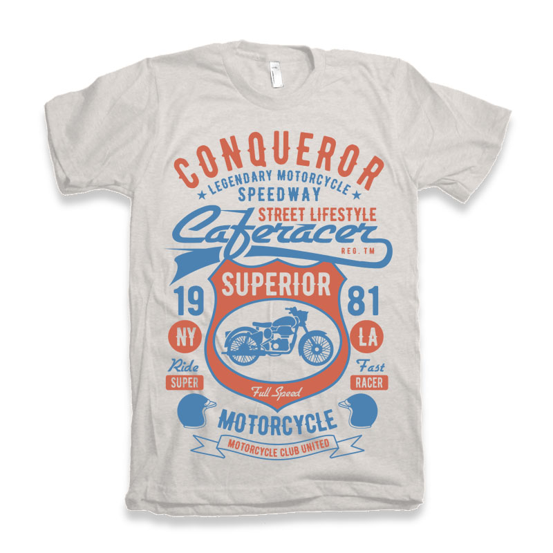Conqueror Speedway Men's Bamboo Viscose/Organic Cotton Short Sleeve Graphic T-Shirt Spun Bamboo