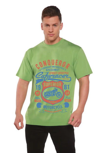 Conqueror Speedway Men's Bamboo Viscose/Organic Cotton Short Sleeve Graphic T-Shirt Spun Bamboo