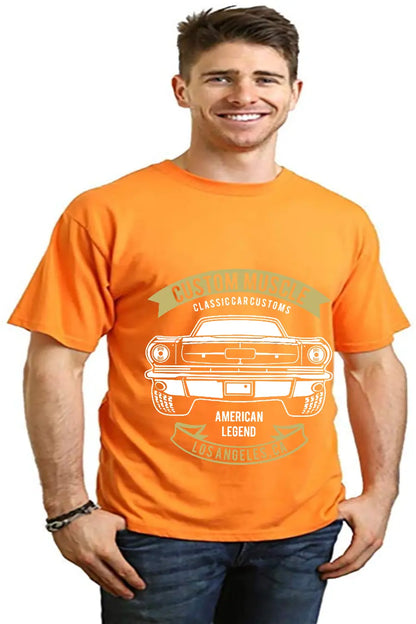 Custom Muscle Men's Bamboo Viscose/Organic Cotton Short Sleeve Graphic T-Shirt Spun Bamboo