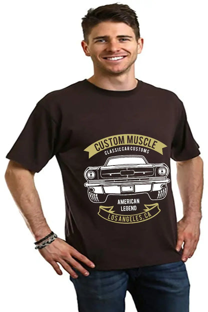 Custom Muscle Men's Bamboo Viscose/Organic Cotton Short Sleeve Graphic T-Shirt Spun Bamboo