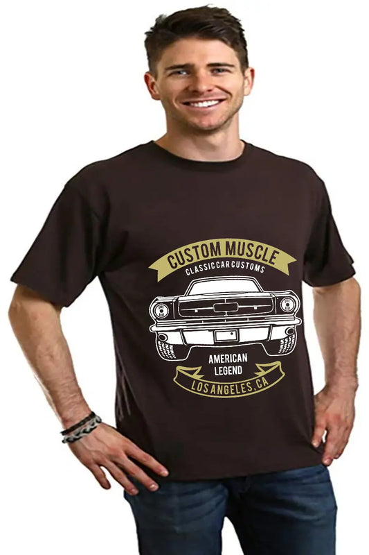 Custom Muscle Men's Bamboo Viscose/Organic Cotton Short Sleeve Graphic T-Shirt Spun Bamboo