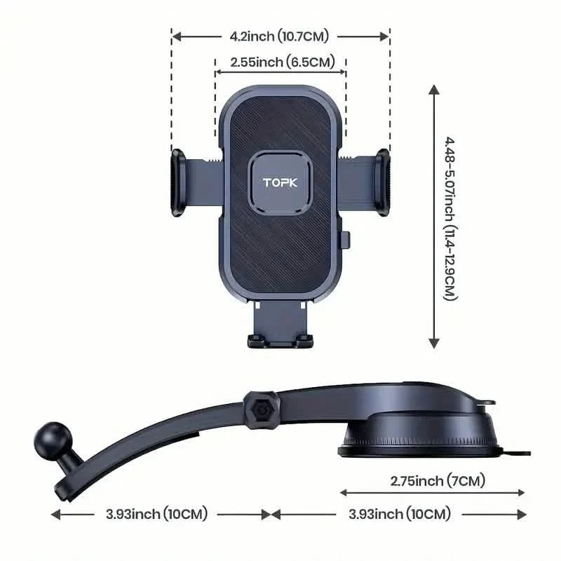 TOPK D38C Car Phone Holder – Adjustable Dashboard Mount DailySale