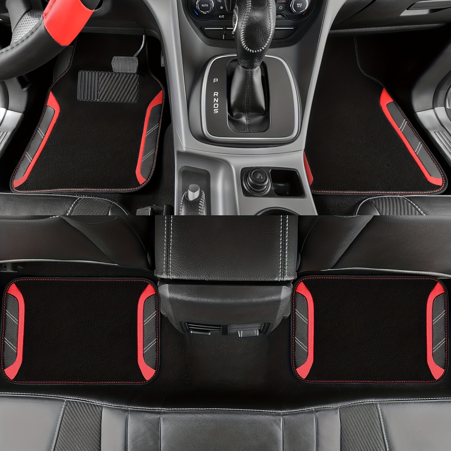 Steering Wheel Cover And Waterproof Car Floor Mats, Microfiber Universal Car Combo Fit for 95% Sedan, SUV, Cars, 14.5-15inch Sporty Anti-Slip Safety Comfortable Design Shore Co. Shop