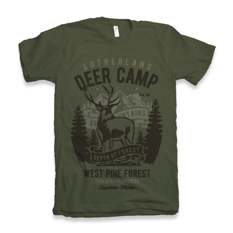 Deer Camp Men's Bamboo Viscose/Organic Cotton Short Sleeve Graphic T-Shirt Spun Bamboo