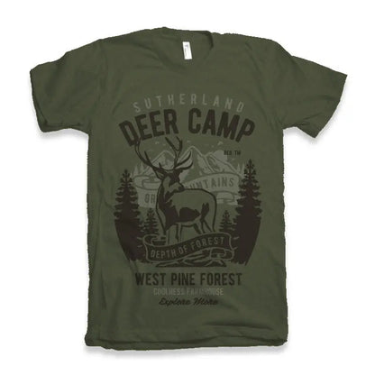 Deer Camp Men's Bamboo Viscose/Organic Cotton Short Sleeve Graphic T-Shirt Spun Bamboo