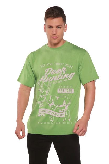 Deer Hunting Men's Bamboo Viscose/Organic Cotton Short Sleeve Graphic T-Shirt Spun Bamboo