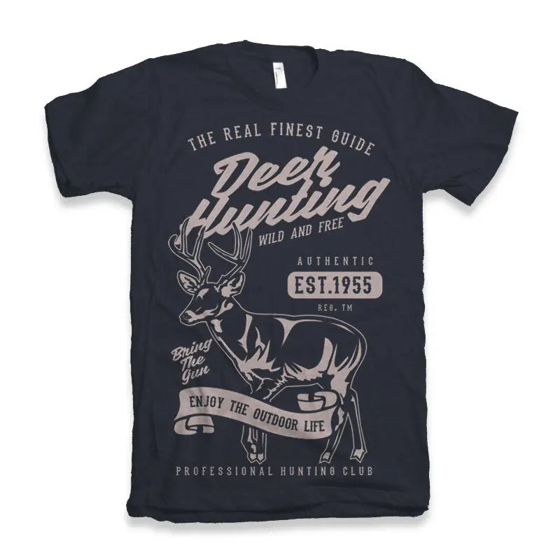 Deer Hunting Men's Bamboo Viscose/Organic Cotton Short Sleeve Graphic T-Shirt Spun Bamboo