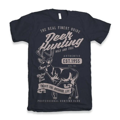 Deer Hunting Men's Bamboo Viscose/Organic Cotton Short Sleeve Graphic T-Shirt Spun Bamboo