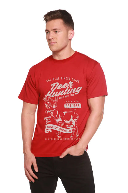 Deer Hunting Men's Bamboo Viscose/Organic Cotton Short Sleeve Graphic T-Shirt Spun Bamboo
