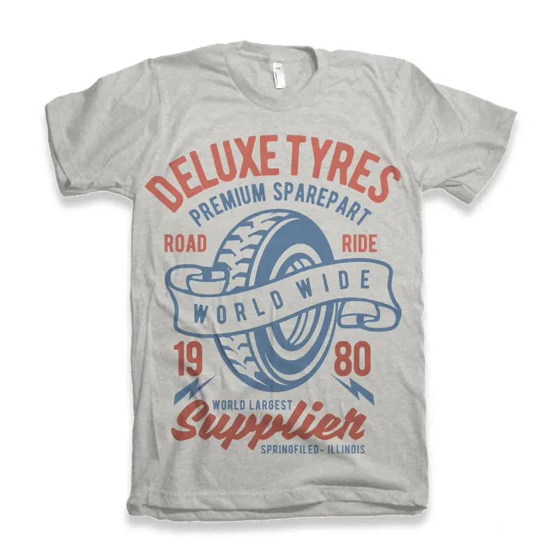 Deluxe Tyres Men's Bamboo Viscose/Organic Cotton Short Sleeve Graphic T-Shirt Spun Bamboo