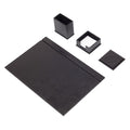 MOOG Leather Desk Set-4 Accessories- Blue - 4 PCS Moogdesk
