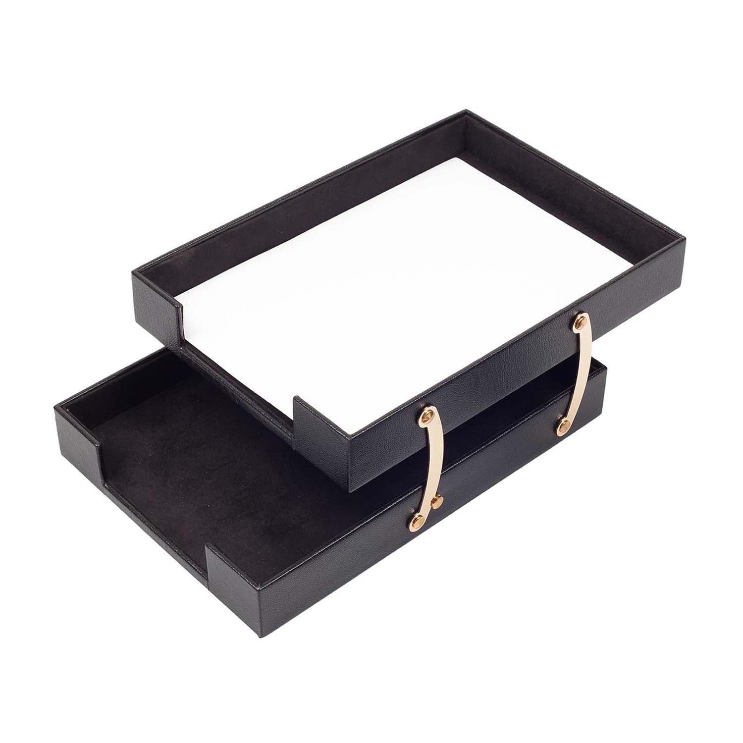 MOOG  Leather Double Document Tray Moogdesk