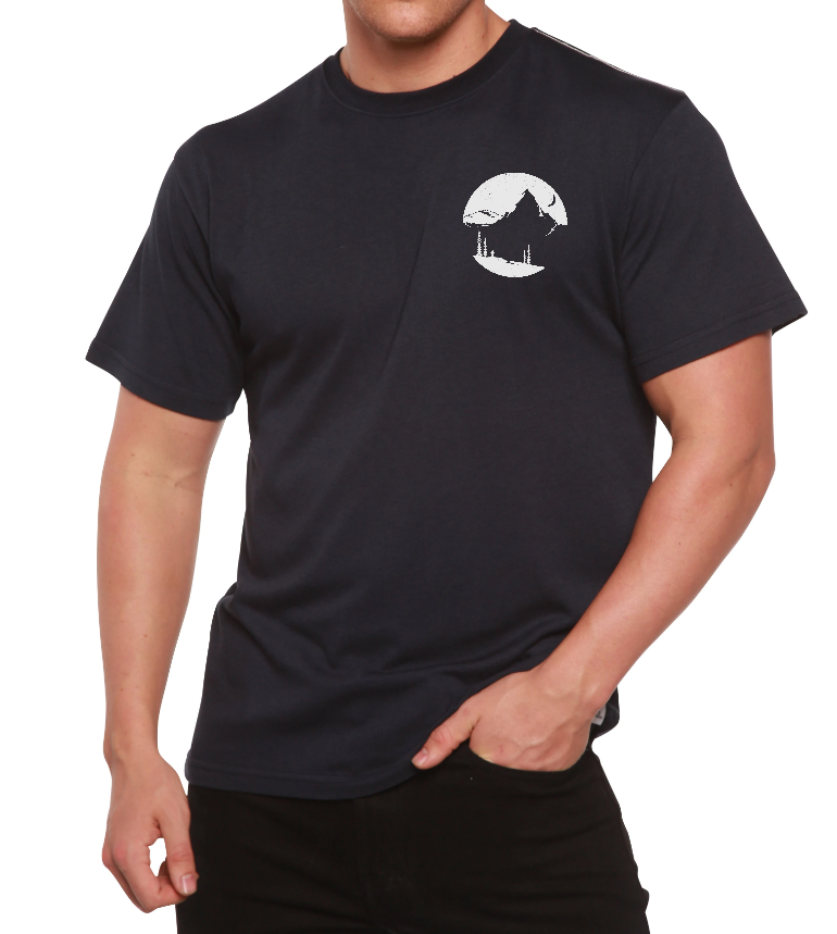 Explore More Men's Bamboo Viscose/Organic Cotton Printed T-Shirt Spun Bamboo