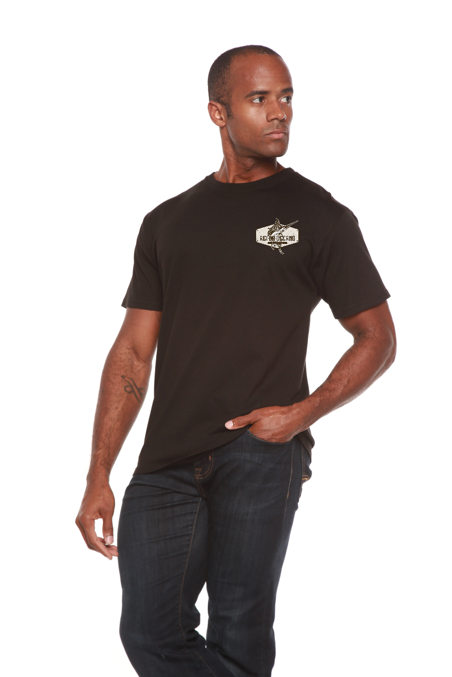 Rei do Oceano Men's Bamboo Short Sleeve Graphic T-Shirt Spun Bamboo