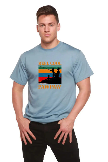 Real Cool Pawpaw Men's Bamboo Viscose/Organic Cotton Short Sleeve Printed T-Shirt Spun Bamboo