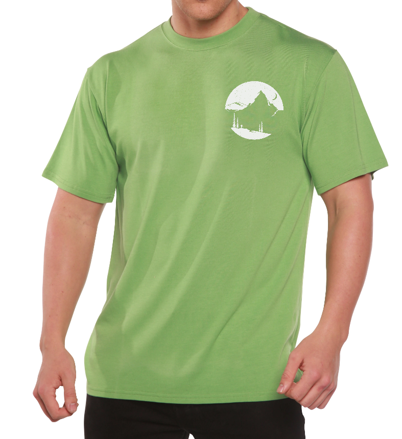 Explore More Men's Bamboo Viscose/Organic Cotton Printed T-Shirt Spun Bamboo