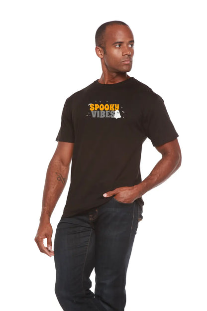 Spooky Vibes Bamboo Viscose/Organic Cotton Short Sleeve Printed T-Shirt Spun Bamboo