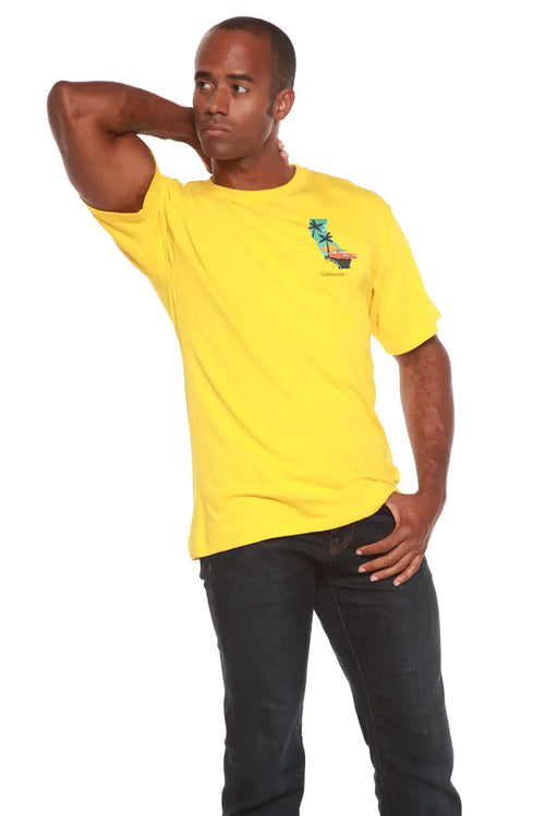 California Men's Bamboo Short Sleeve Graphic T-Shirt Spun Bamboo