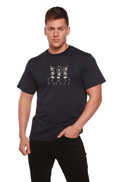 Dancing Skeletons Bamboo Viscose/Organic Cotton Short Sleeve Printed T-Shirt Spun Bamboo