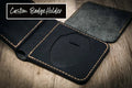 Custom Badge Cutout Bull Sheath Leather