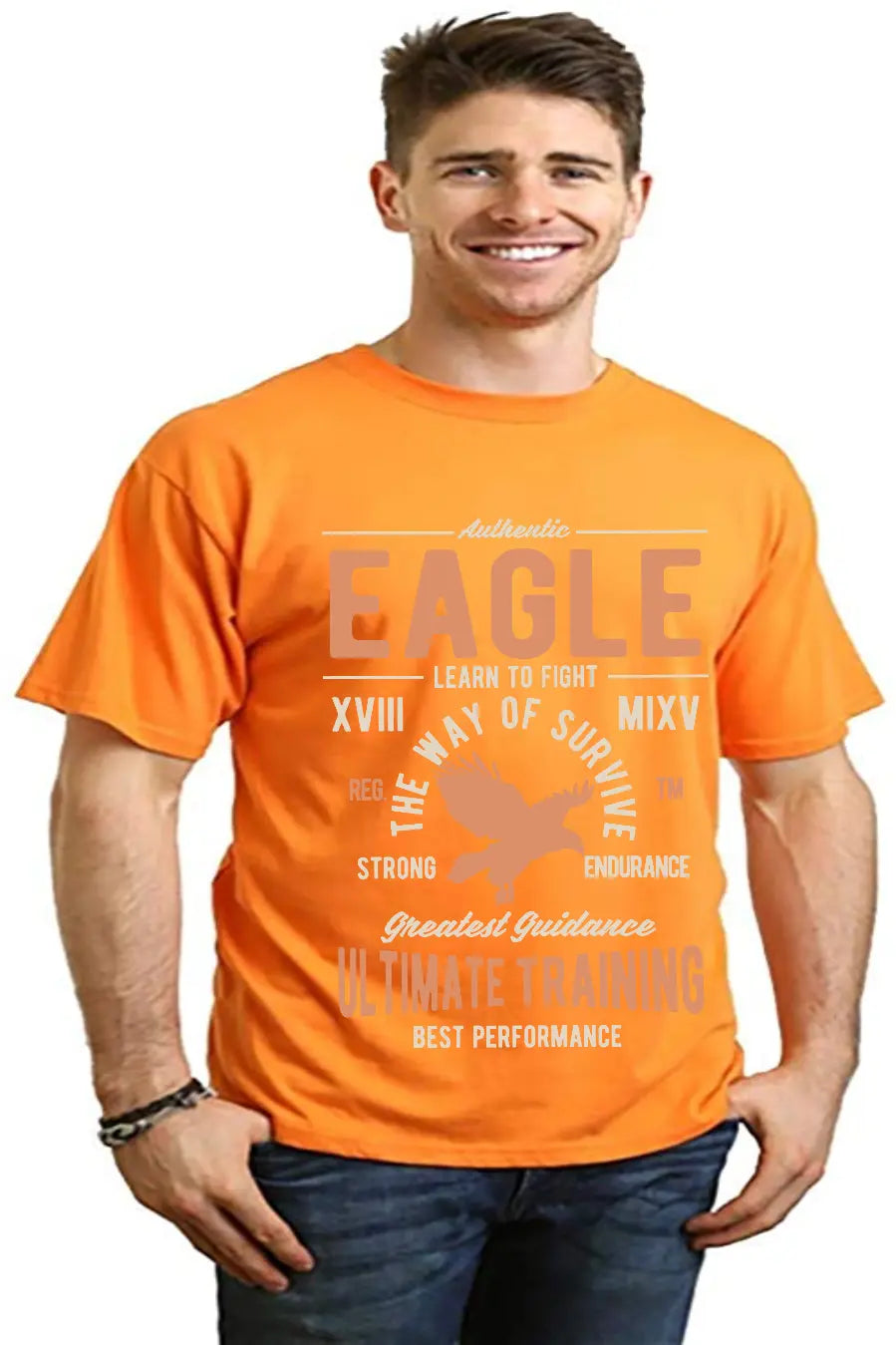 Eagle Men's Bamboo Viscose/Organic Cotton Short Sleeve Graphic T-Shirt Spun Bamboo