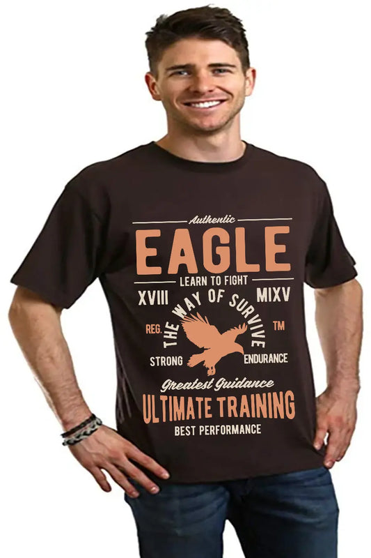 Eagle Men's Bamboo Viscose/Organic Cotton Short Sleeve Graphic T-Shirt Spun Bamboo