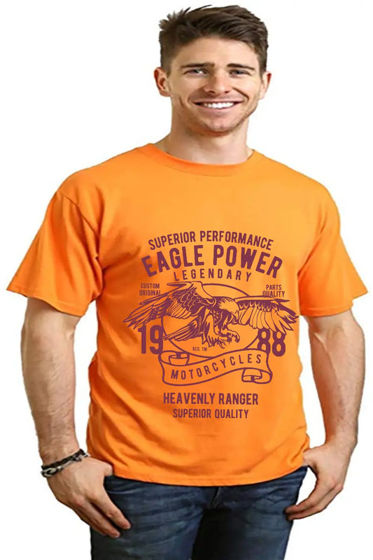 Eagle Power Men's Bamboo Viscose/Organic Cotton Short Sleeve Graphic T-Shirt Spun Bamboo
