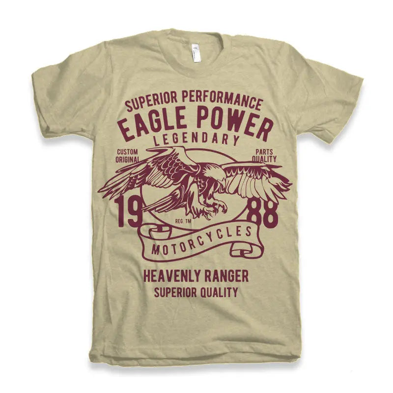Eagle Power Men's Bamboo Viscose/Organic Cotton Short Sleeve Graphic T-Shirt Spun Bamboo