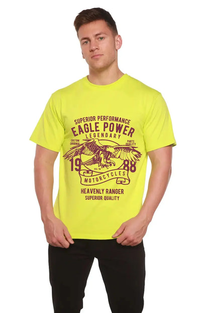 Eagle Power Men's Bamboo Viscose/Organic Cotton Short Sleeve Graphic T-Shirt Spun Bamboo