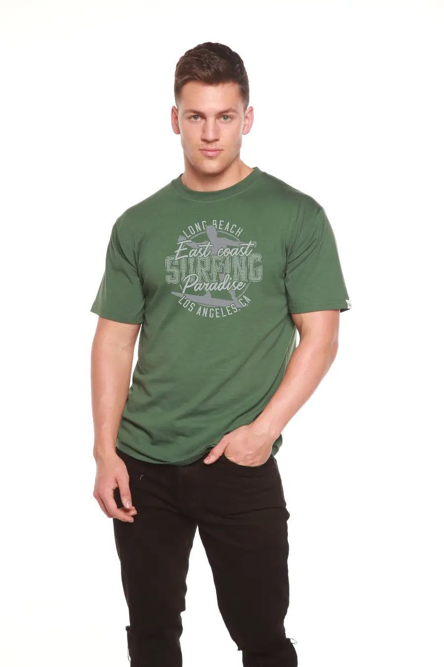 East Coast Paradise Men's Bamboo Viscose/Organic Cotton Short Sleeve Graphic T-Shirt Spun Bamboo