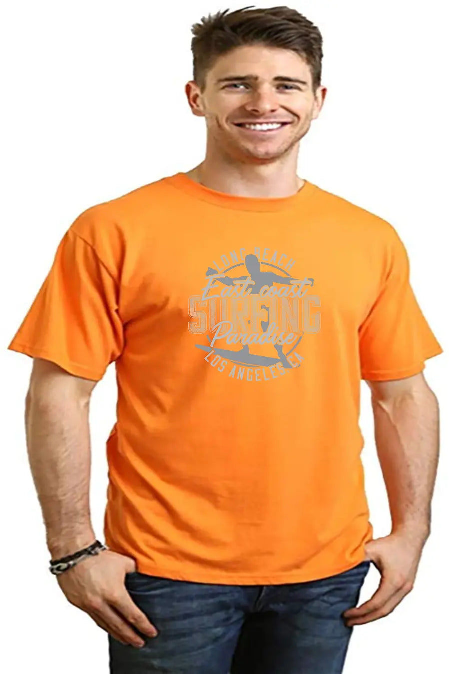 East Coast Paradise Men's Bamboo Viscose/Organic Cotton Short Sleeve Graphic T-Shirt Spun Bamboo