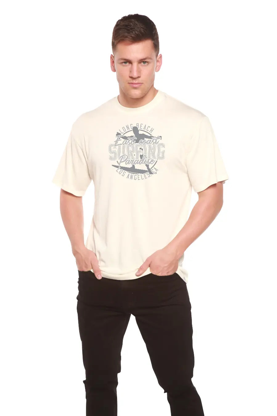 East Coast Paradise Men's Bamboo Viscose/Organic Cotton Short Sleeve Graphic T-Shirt Spun Bamboo